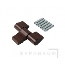 Петля дверная с подшипником трехчастная коричневая, Fural