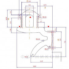 Уплотнитель для профиля KBE 227 (рама, створка), EPDM, черный