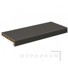 Подоконник пластиковый Moeller LD 40, 600мм, серый, c 2 капиносами (clean-touch)