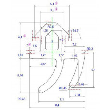Уплотнитель для профиля REHAU 952 (рама, створка), EPDM, чёрный Уплотнитель для профиля REHAU 952 (рама, створка), EPDM, чёрный