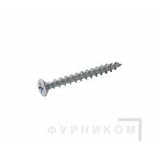 Шуруп 4,1x40 мм потайная головка PH оцинкованный с насечками, промышленная упаковка 6000