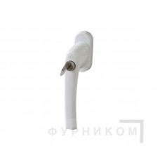 Ручка оконная с ключом Rotoline, 45 мм, белая, с логотпом Roto, без винтов