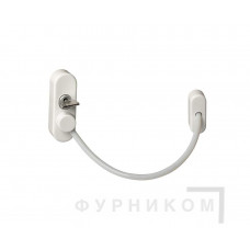 Детский замок (блокиратор) с тросиком и ключом Elementis, белый
