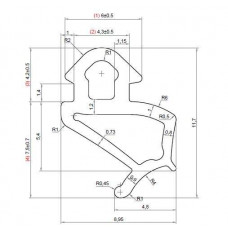 Уплотнитель для профиля VEKA 254 (створка), EPDM, чёрный
